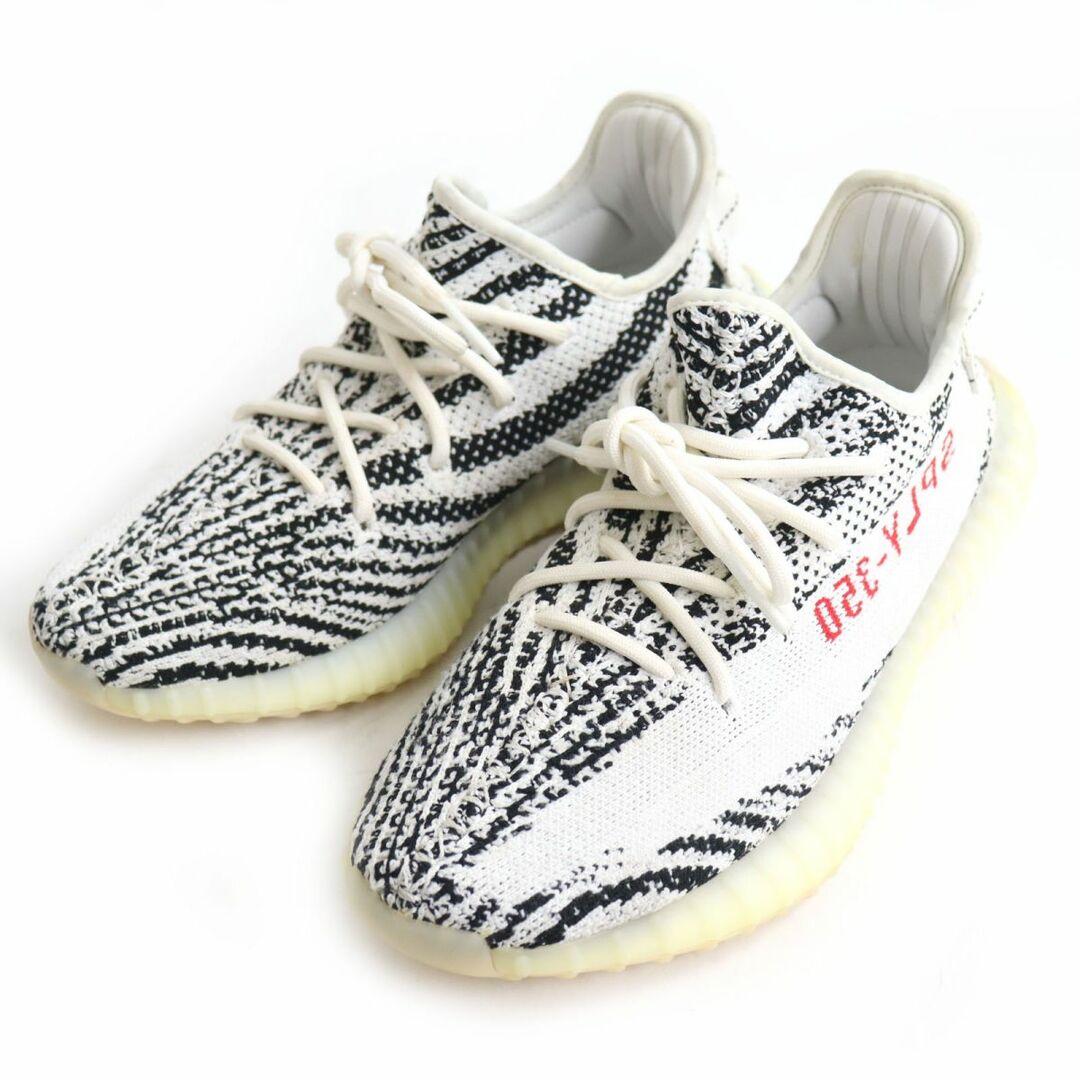 良品◆adidas KANYE WEST YEEZY BOOST 350 V2/イージーブースト CP9654 ゼブラ レースアップ  ローカットスニーカー ホワイト系 26cm 箱付き | フリマアプリ ラクマ