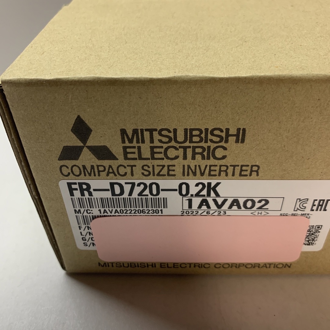 三菱電機 新品未開封 三菱電機 FR-D720-0.2K 1台 インバータの通販 by fasan's_shop ｜ミツビシデンキならラクマ