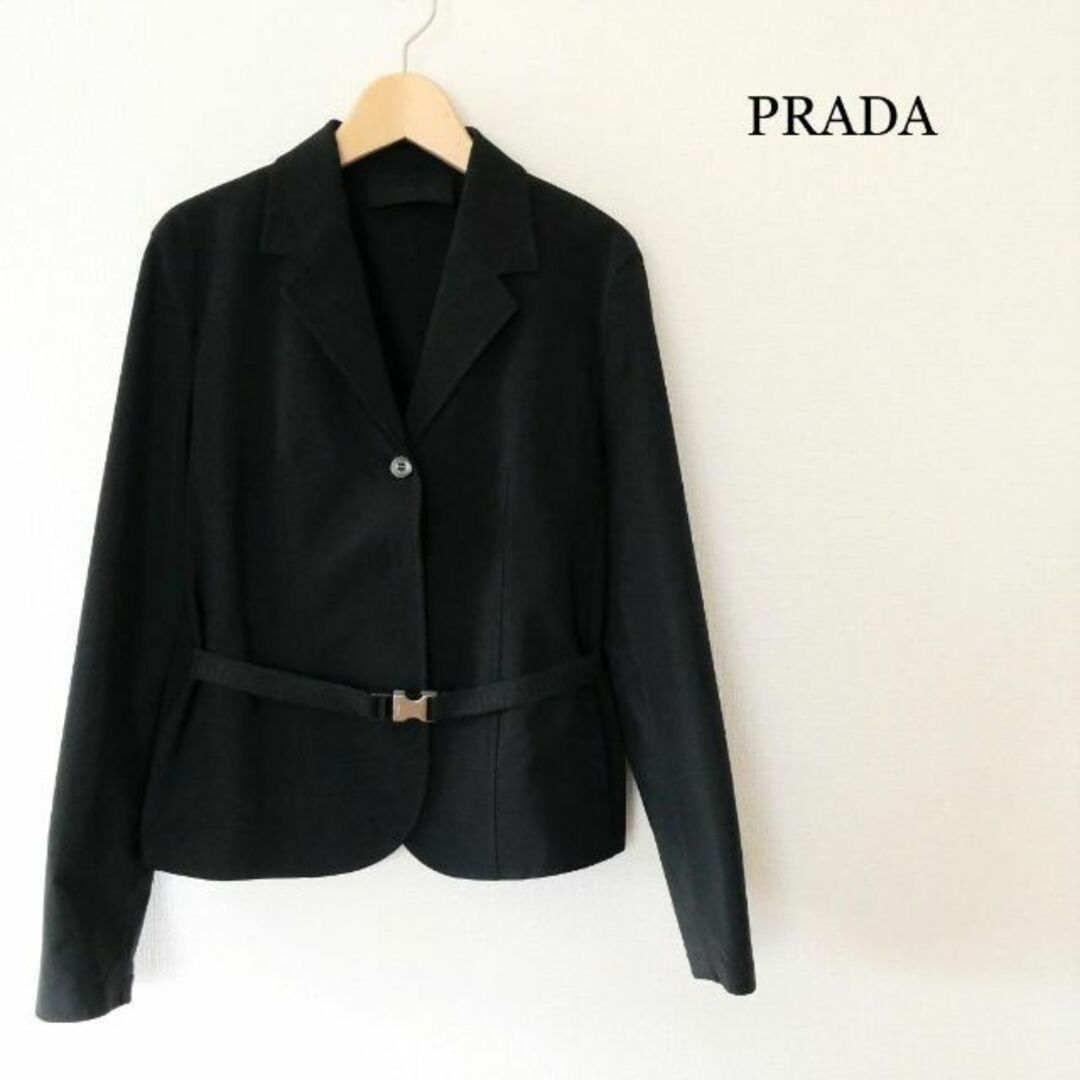 PRADA - 美品 プラダ ストレッチ ウエストベルト シングル 1B