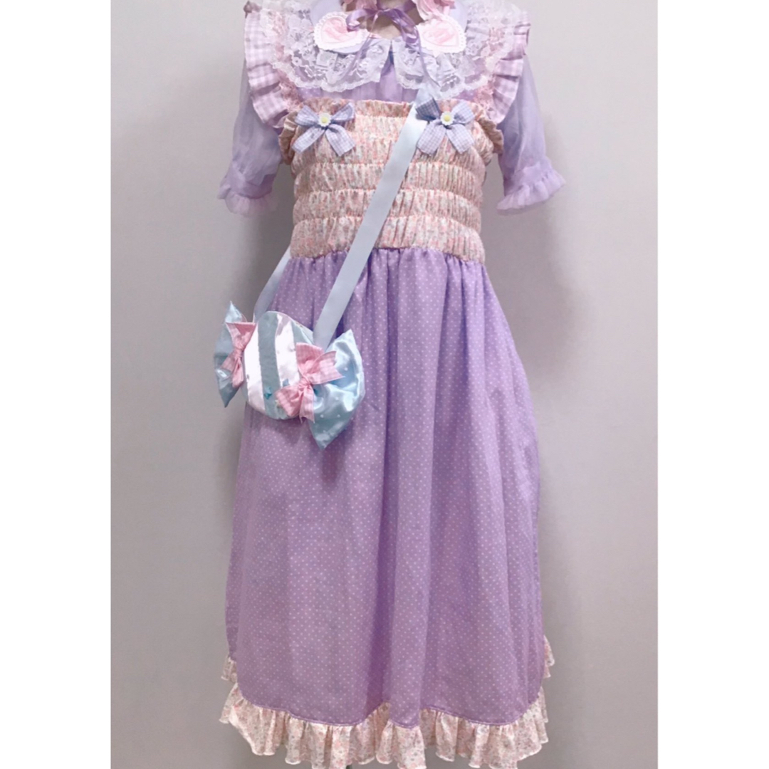 NILE PERCH(ナイルパーチ)の花柄シャーリングワンピース レディースのワンピース(ロングワンピース/マキシワンピース)の商品写真