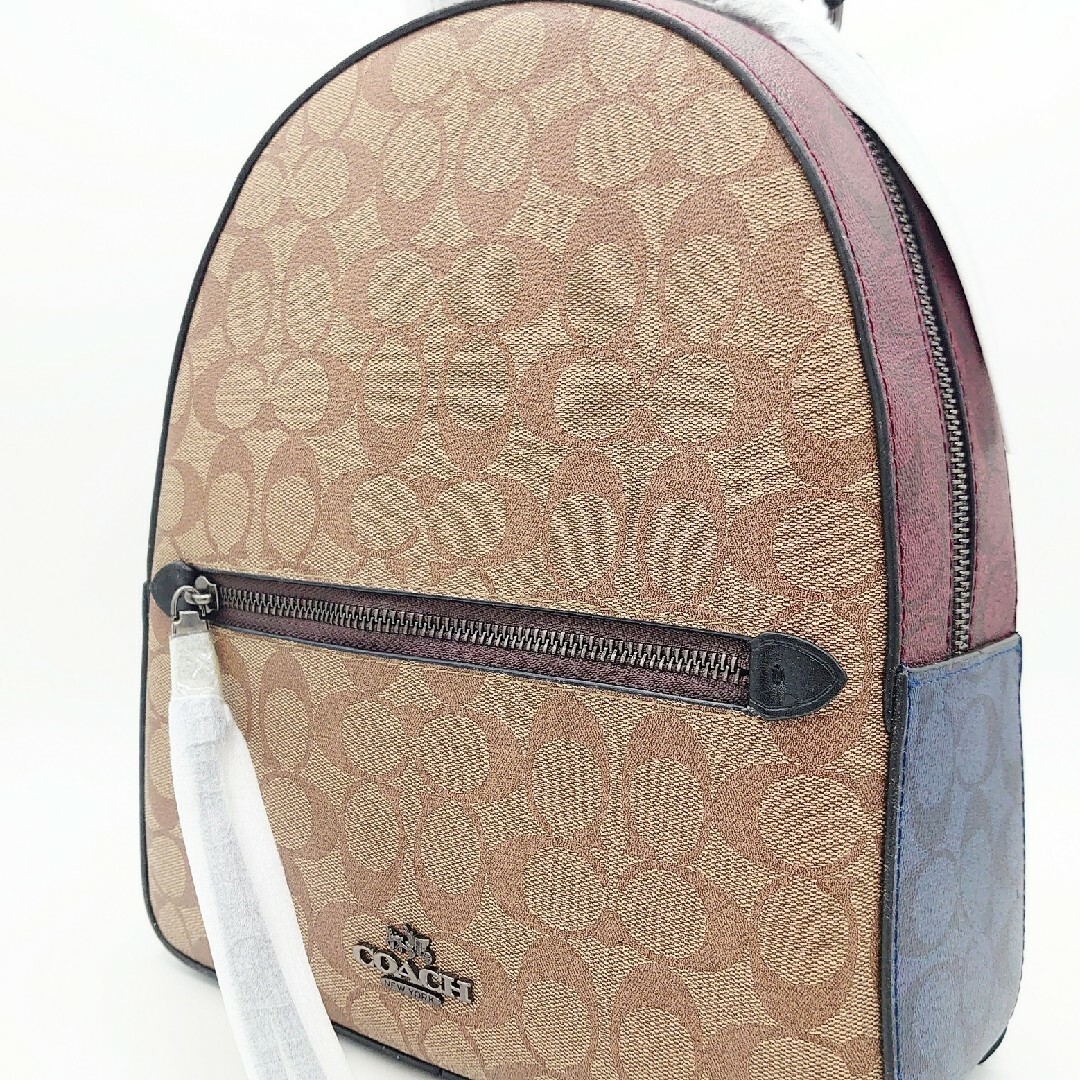 COACH - 【新品】COACH リュック シグネチャー ブラウン/レッド/ブルー