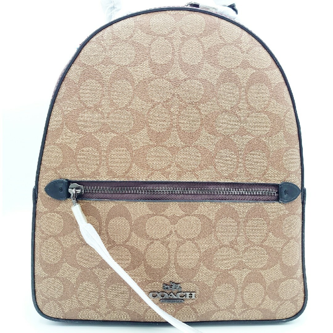 【新品】COACH リュック シグネチャー ブラウン/レッド/ブルー