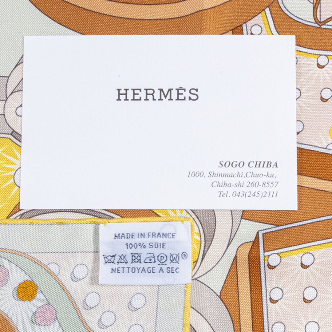 HERMES エルメス ガヴロッシュ Hermes Electrique エルメス・エレクトリック 893029S 15 スカーフ カレ45 グリーン ブラウン