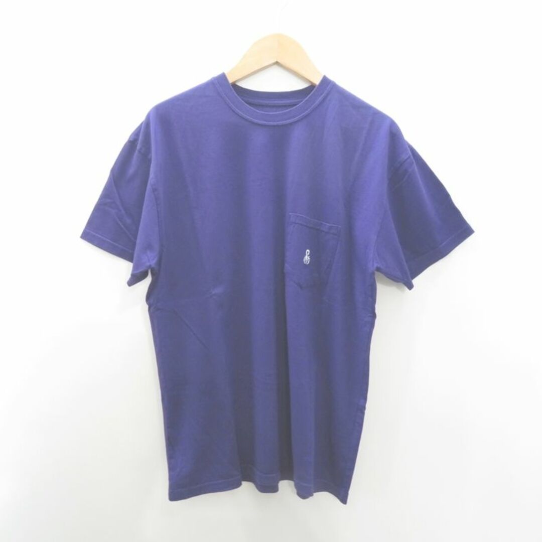 SOPHNET. CREW NECK POCKET TEE PURPLE