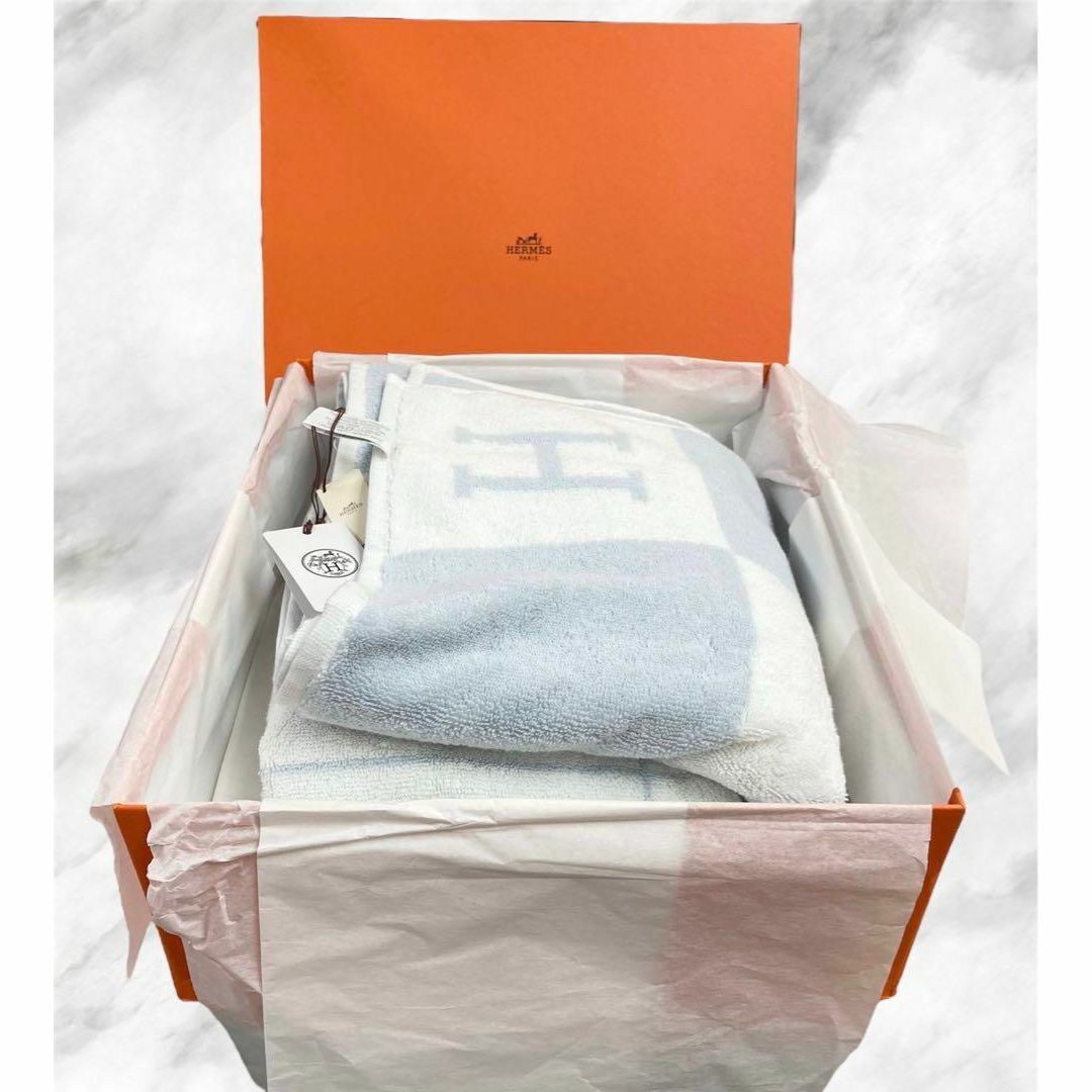 送料込・まとめ買い HERMES エルメス バスタオル 綿 コットン100