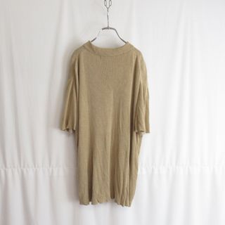 90s BANANA REPUBLIC シルク リネン ニット ポロシャツ L