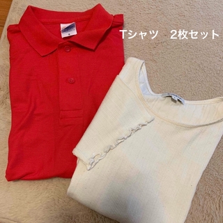 ユニクロ(UNIQLO)のポロシャツ　Tシャツ　２枚セット(Tシャツ(半袖/袖なし))