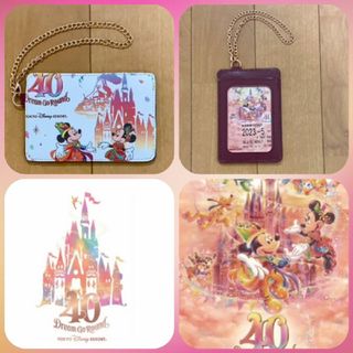 ディズニー(Disney)のディズニーランド40周年！パスケース！🚩キーホルダー　ドリームゴーラウンド(名刺入れ/定期入れ)