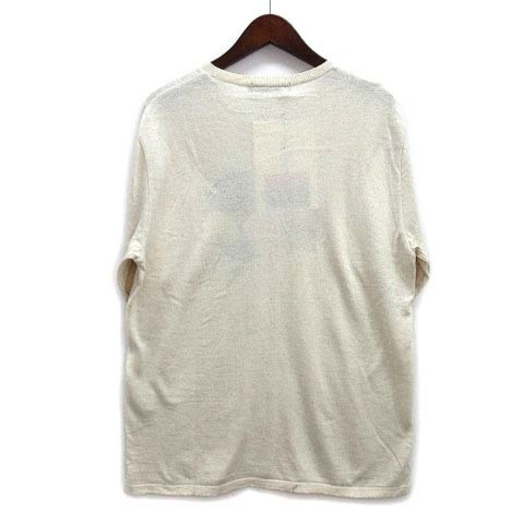 ARTISAN(アルティザン)のアルチザン 京都 巴里 コットン リネン ニット Tシャツ 薔薇 刺繍 ベージュ メンズのトップス(ニット/セーター)の商品写真