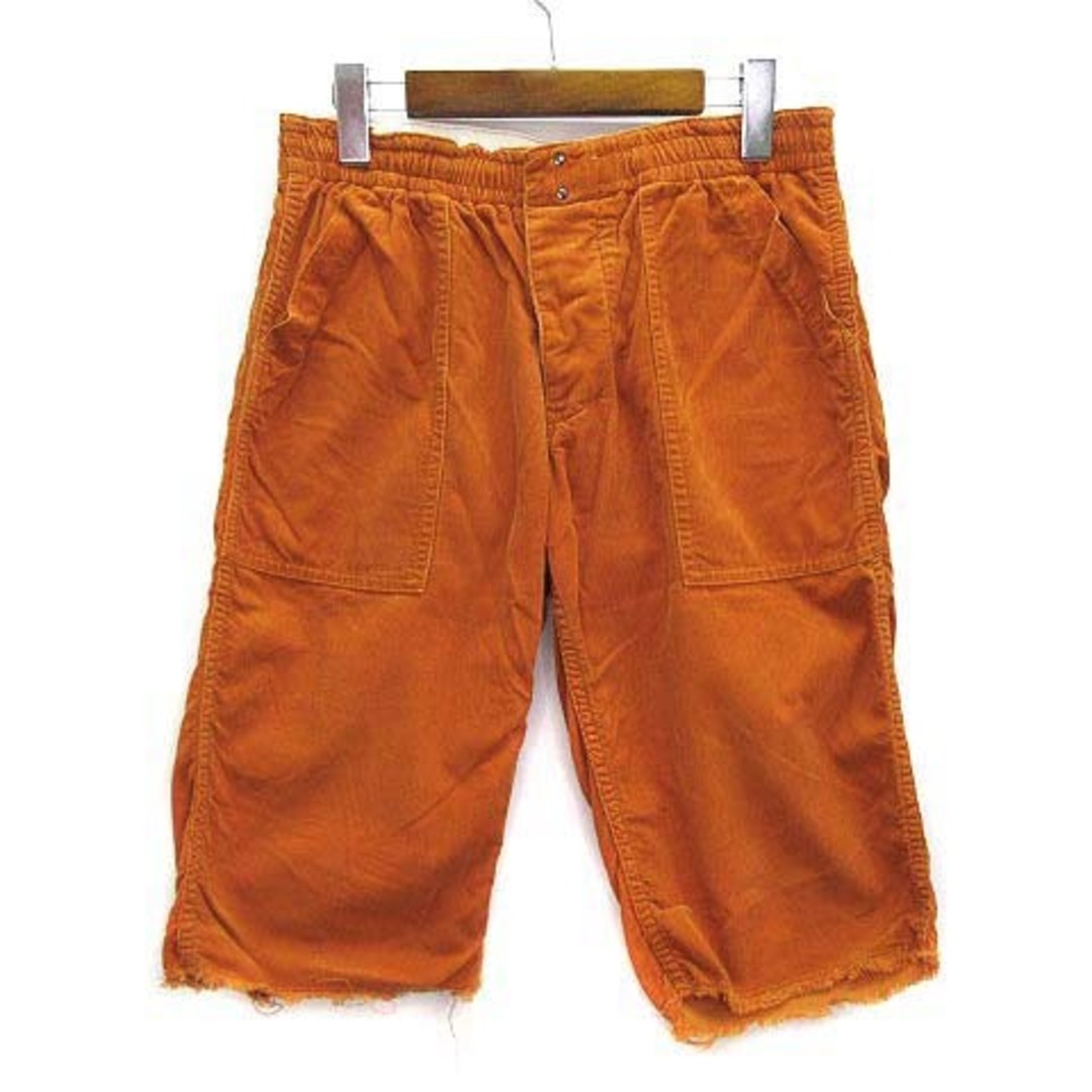 サンカ Sanca サマーコーデュロイ ハーフパンツ カットオフ オレンジ 1 メンズのパンツ(ショートパンツ)の商品写真