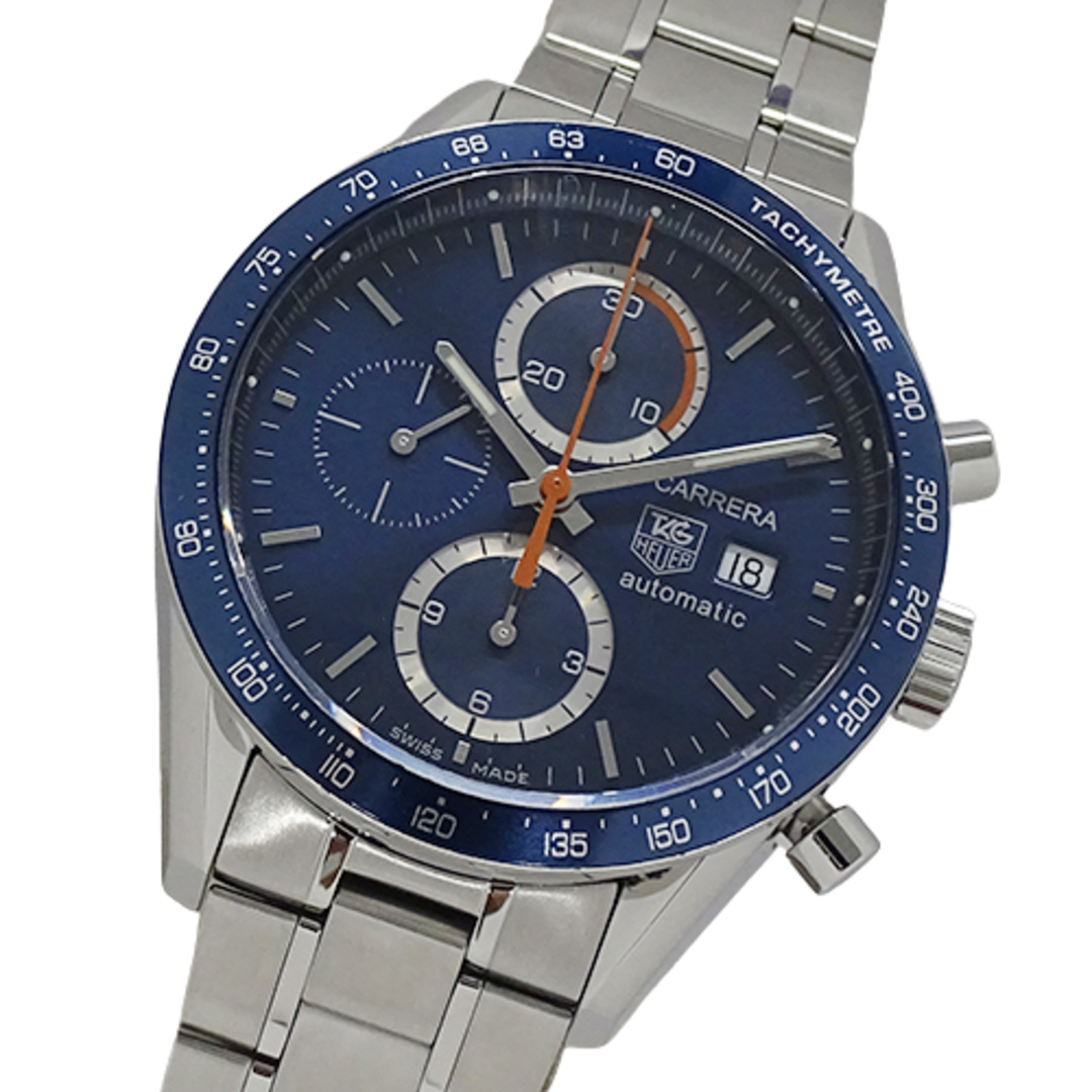 タグホイヤー TAG Heuer カレラ CV2015 BA0786 時計 メンズ ブランド タキメーター クロノグラフ デイト 自動巻き AT ステンレス SS シルバー ブルー 磨き済み