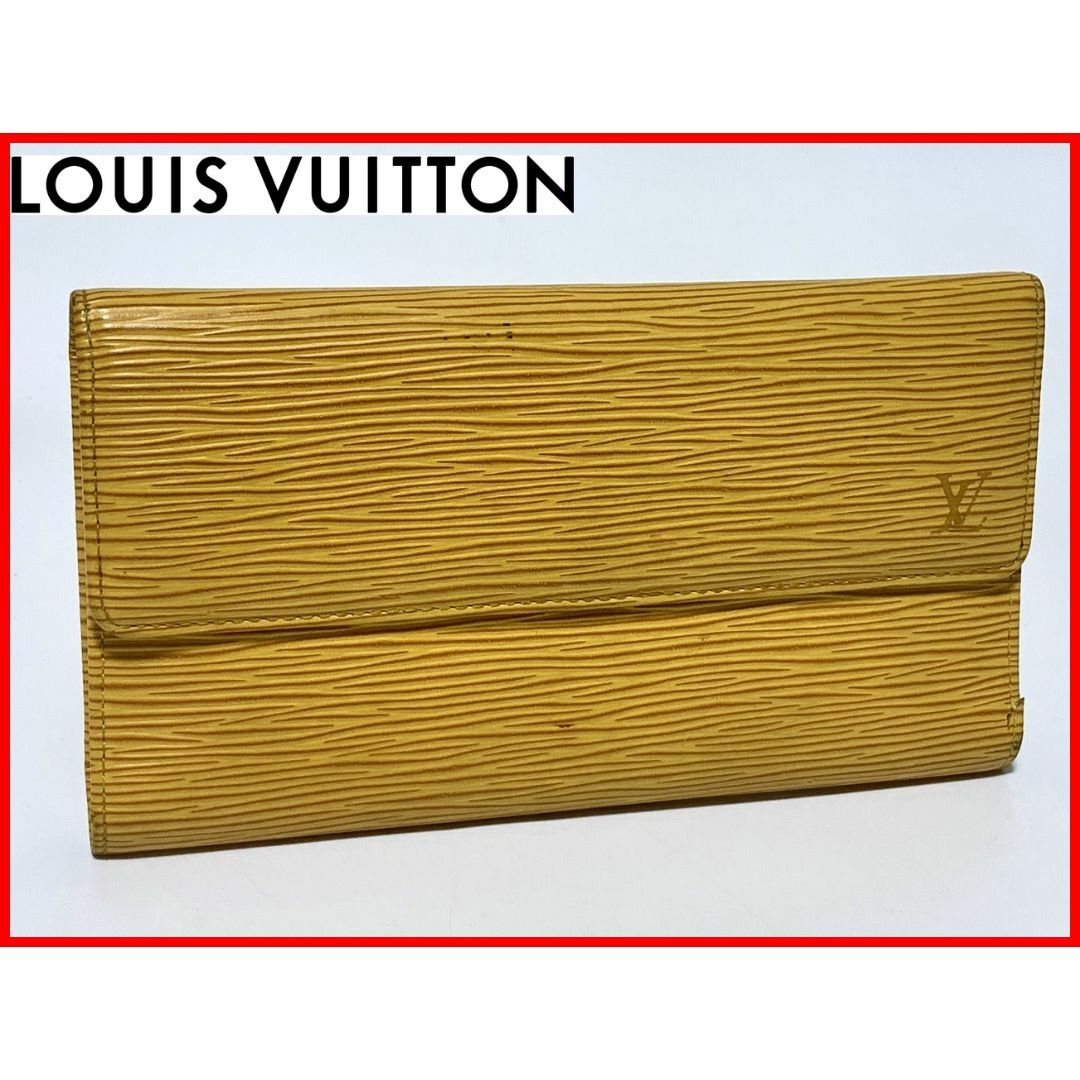 財布LOUIS VUITTON ルイヴィトン エピ 三つ折り 長財布 黄色 D7