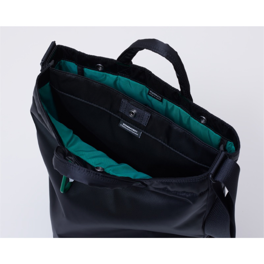 PORTER - PORTER STARBUCKS コーヒービーンシェイプ バッグ Lサイズ 黒