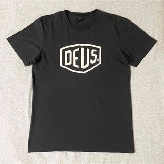 デウスエクスマキナ(Deus ex Machina)のDEUS デウス　半袖Tシャツ　メンズ　黒　Mサイズ(Tシャツ/カットソー(半袖/袖なし))