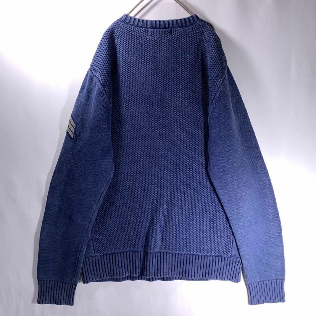 AVIREX US ARMY ミリタリー 畦編み コットン ニット XL