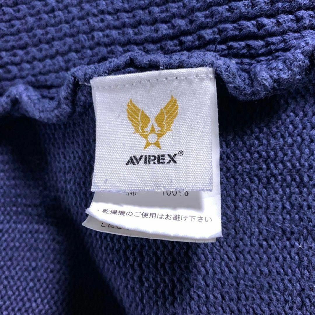 大人気☆ AVIREX US ARMY ミリタリー 畦編み コットン ニット XL