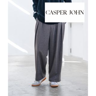 キャスパージョン(Casper John)のCasper John キャスパージョン　メランジTRタックワイドスラックス(スラックス)