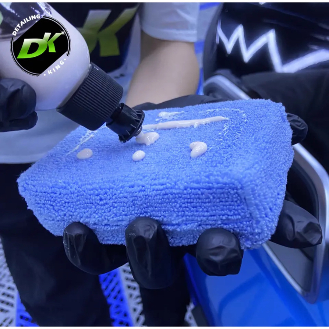 匿名配送 Detailingking アプリケーター ブルー2個セット 自動車/バイクの自動車(洗車・リペア用品)の商品写真