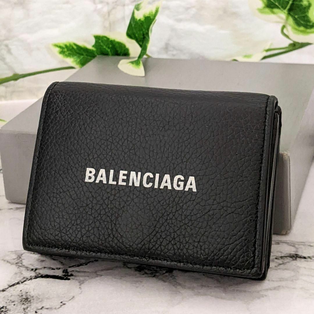 美品】BALENCIAGA エブリデイ コンパクトウォレット 三つ折り財布-