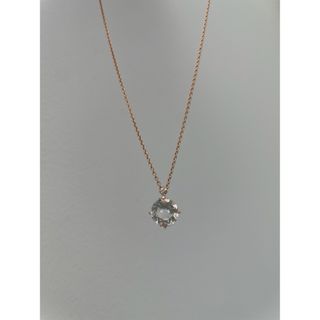 4℃ ヨンドシー　ピンクゴールド　クォーツ　ダイヤ　ネックレス　18K PG