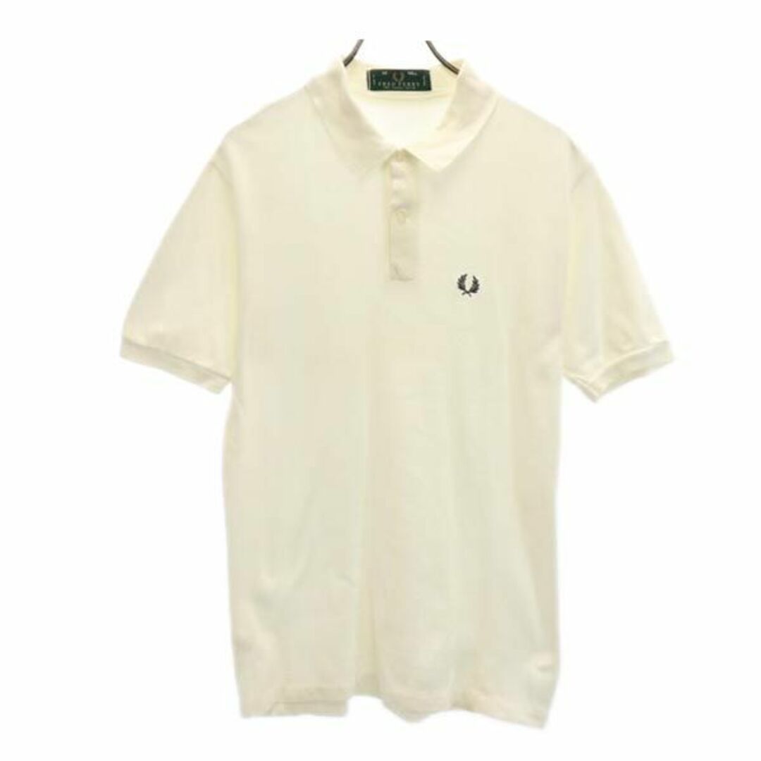 FRED PERRY - フレッドペリー 英国製 半袖 ポロシャツ 40 ホワイト系