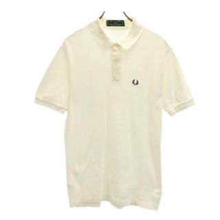 フレッドペリー(FRED PERRY)のフレッドペリー 英国製 半袖 ポロシャツ 40 ホワイト系 FRED PERRY 鹿の子 ロゴ メンズ 【中古】  【230623】(ポロシャツ)