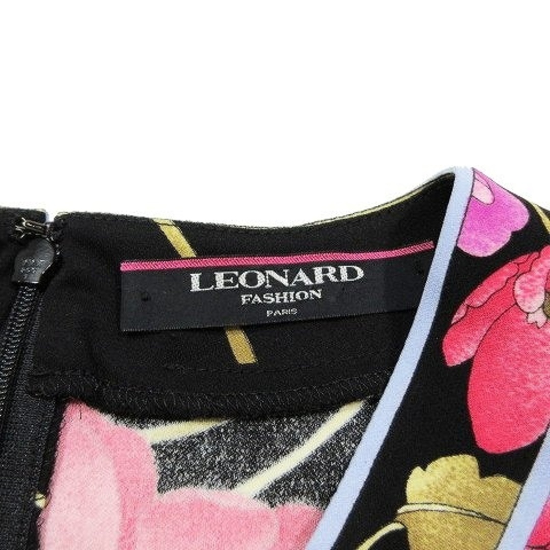 LEONARD - 美品 レオナール LEONARD 花柄 カンカン ワンピース 長袖