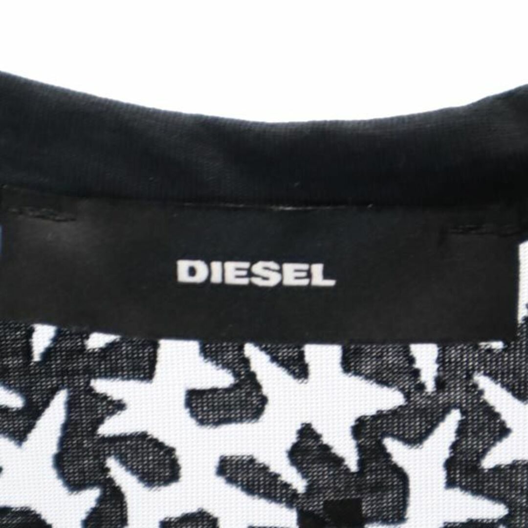 DIESEL(ディーゼル)のディーゼル シースルー ノースリーブ 総柄 カットソー ブラック系 DIESEL レディース 【中古】  【230623】 メール便可 レディースのトップス(カットソー(半袖/袖なし))の商品写真