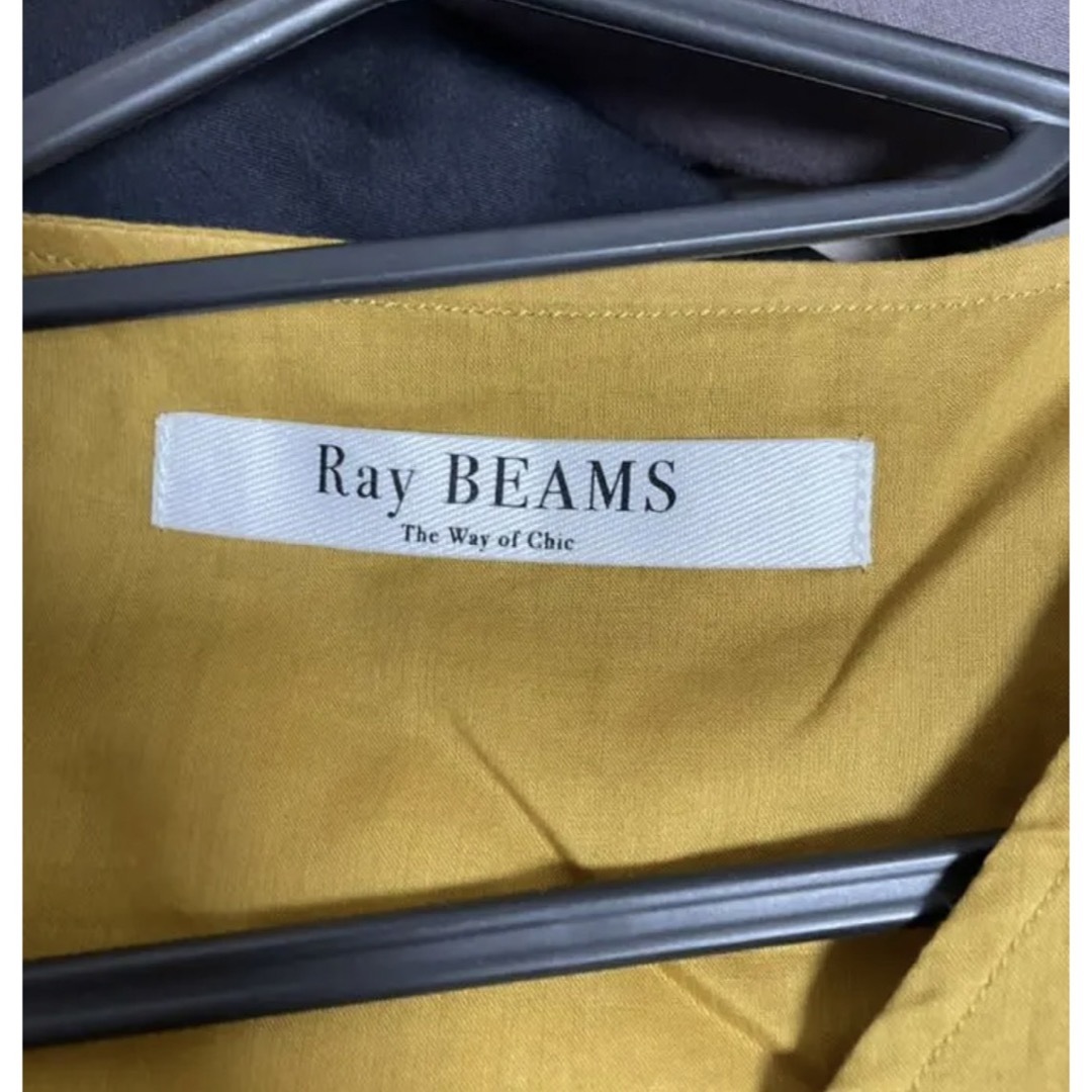 Ray BEAMS Vネックティアードワンピース マスタード 5