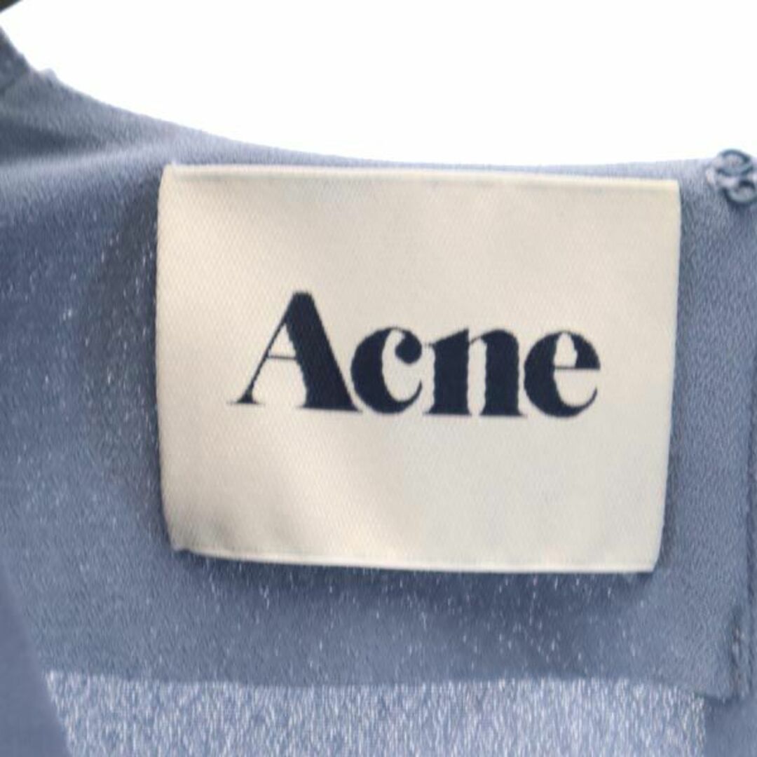 アクネ 切替 ノースリーブ ワンピース 38 青系 ACNE レディース   【230623】 8