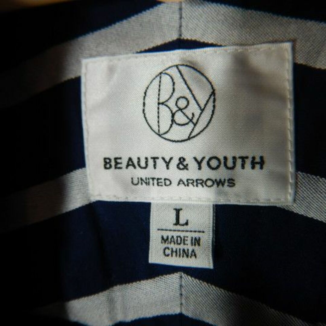 BEAUTY&YOUTH UNITED ARROWS(ビューティアンドユースユナイテッドアローズ)のo6599　ユナイテッド　アローズ　ボーダー　デザイン　ボタンダウン　シャツ メンズのトップス(シャツ)の商品写真