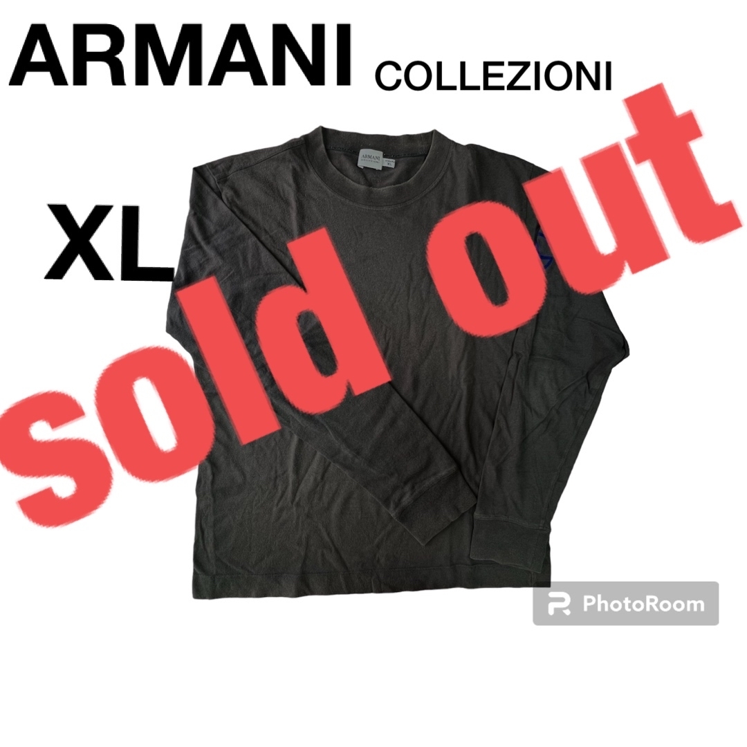 ARMANI COLLEZIONI(アルマーニ コレツィオーニ)のアルマーニコレッツォーニ　ロンT  トップス　カットソー　Tシャツ　シンプルロゴ メンズのトップス(Tシャツ/カットソー(七分/長袖))の商品写真