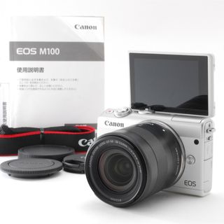 状態◎、付属品充実、可愛いホワイトの大満足セット❤️Canon EOS M100-