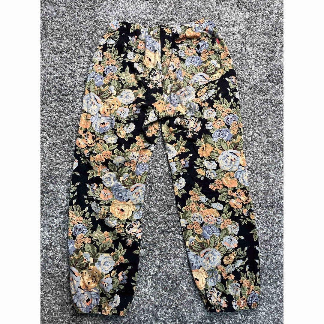 パンツsupreme floral flower pants Black 希少 S