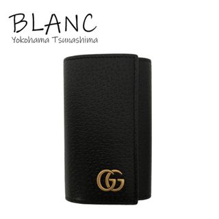 グッチ(Gucci)のグッチ GGマーモント 6連キーケース レザー ブラック 435305 GUCCI 横浜BLANC(キーケース)