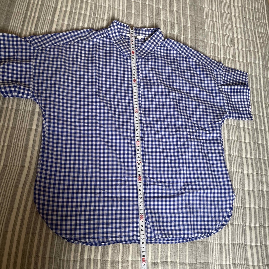 UNIQLO(ユニクロ)のユニクロ　ギンガムチェックシャツ　女性用 レディースのトップス(シャツ/ブラウス(半袖/袖なし))の商品写真