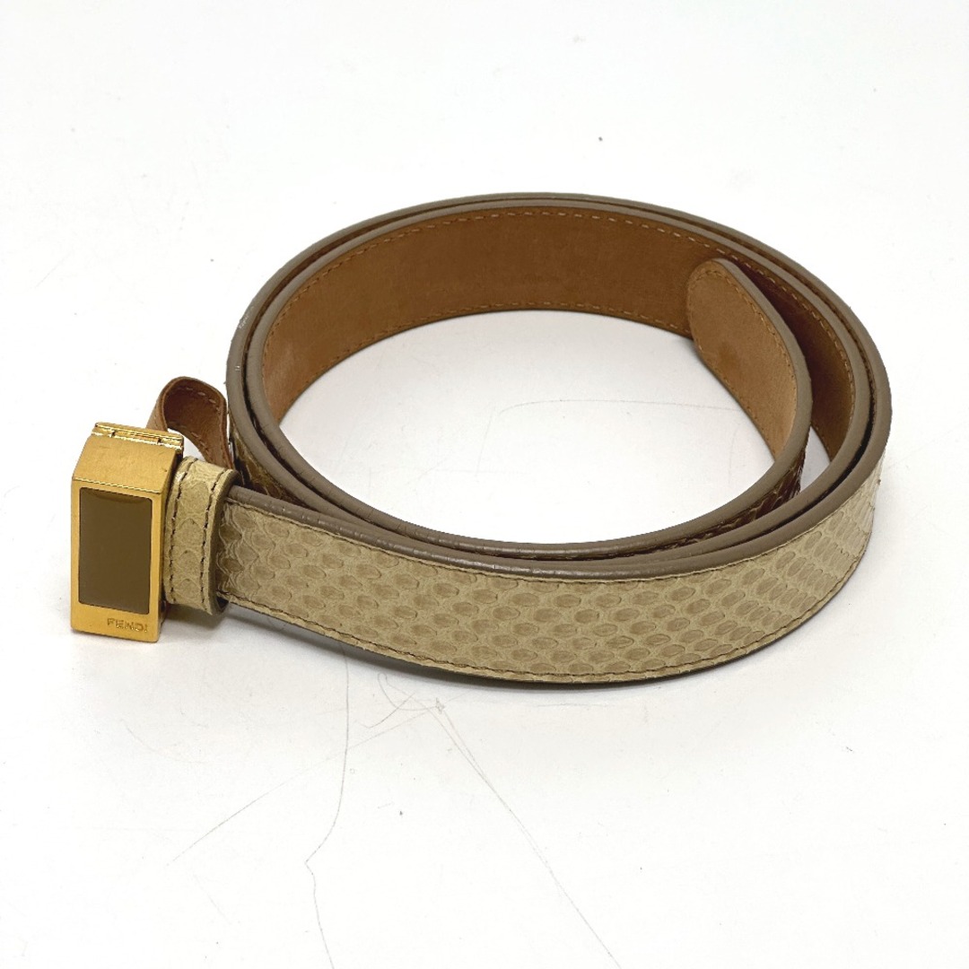 フェンディ FENDI 8C04669 パイソン ベルト レザー ベージュ フェンディ FENDI 8C04669 パイソン ベルト レザー ベージュ