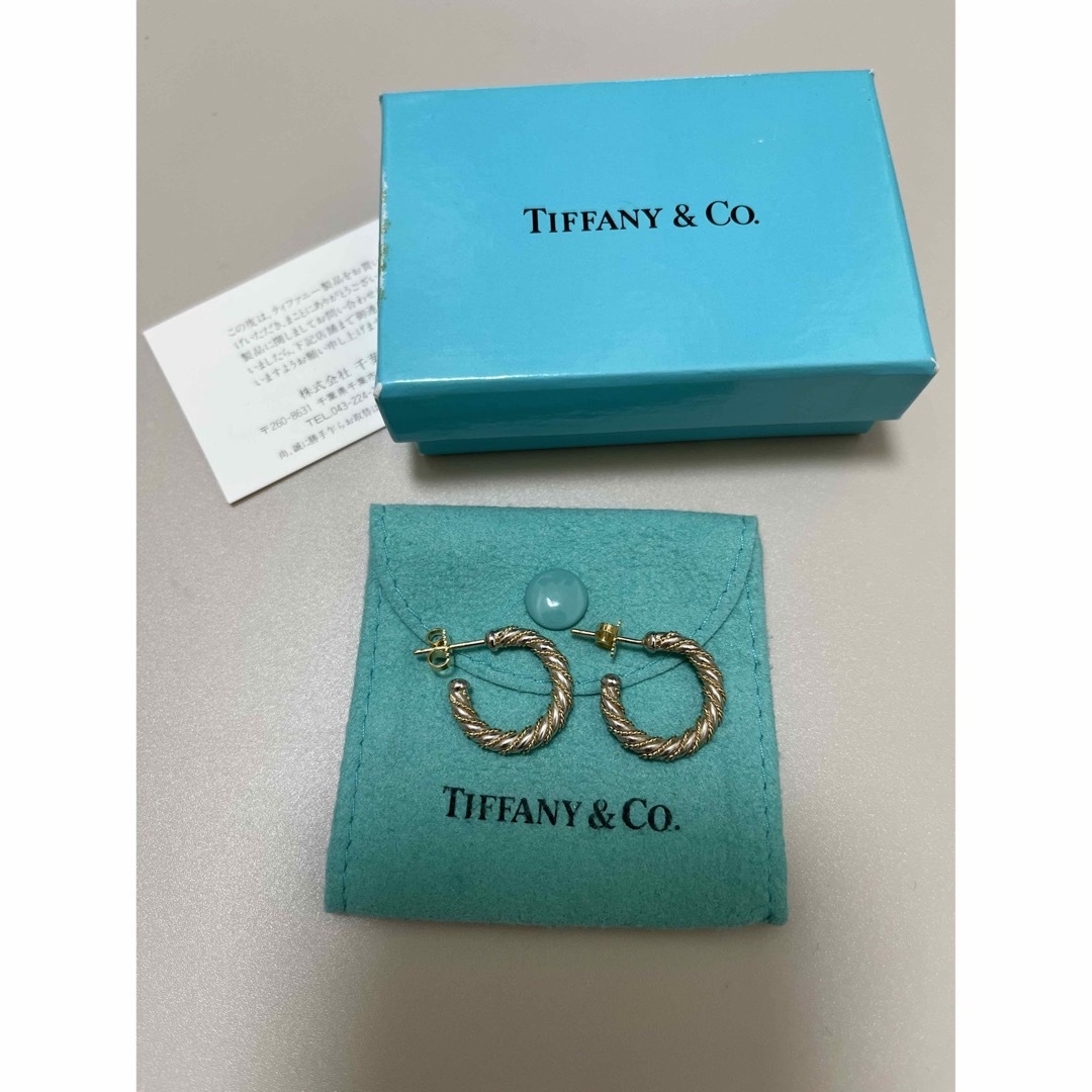 Tiffany ティファニー ☆ツイスト フープピアス 750/SV最終お値下げ-