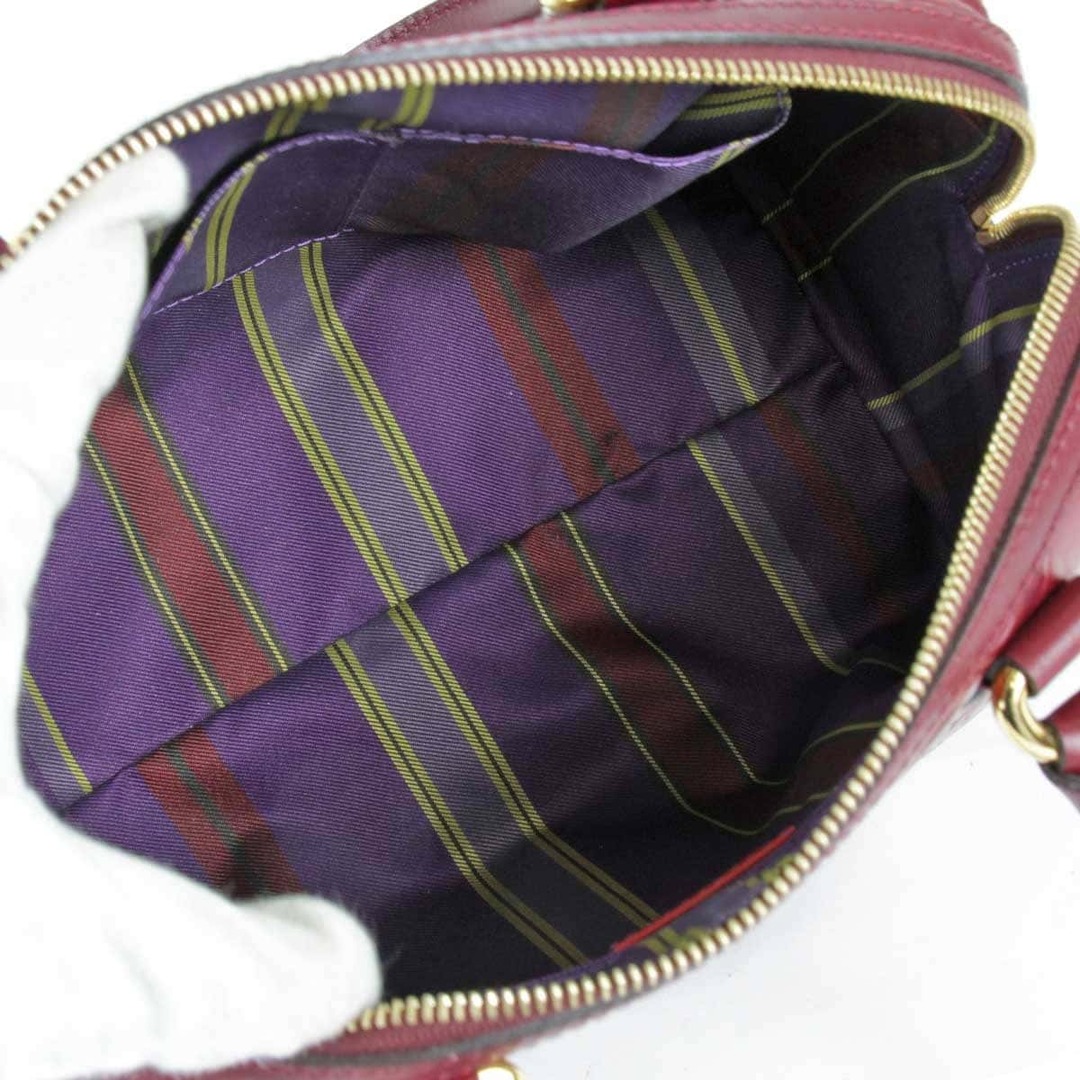 良品『USED』 ETRO エトロ マルゴット 1C362-2735 ミニボストンバッグ レザー ワインレッド