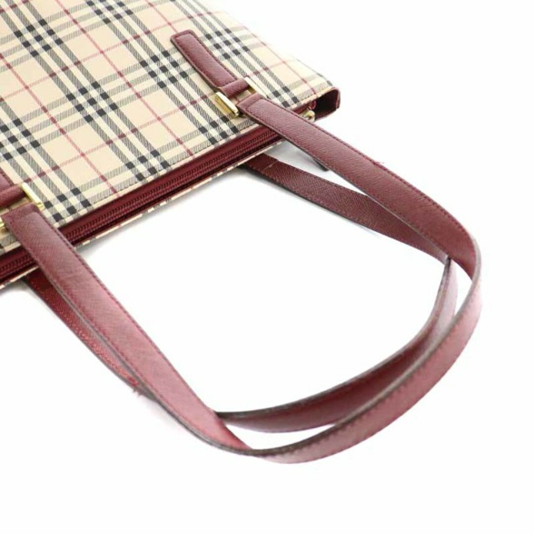 BURBERRY - バーバリー トートバッグ ハンドバッグ レザー 切替 ノバ