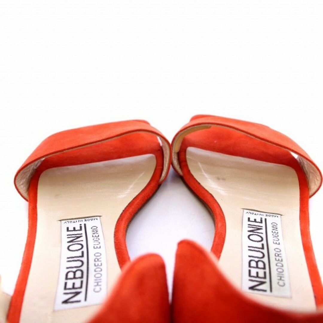 ネブローニ サンダル フラット スクエアトゥ スエード 35.5 オレンジ レディースの靴/シューズ(サンダル)の商品写真