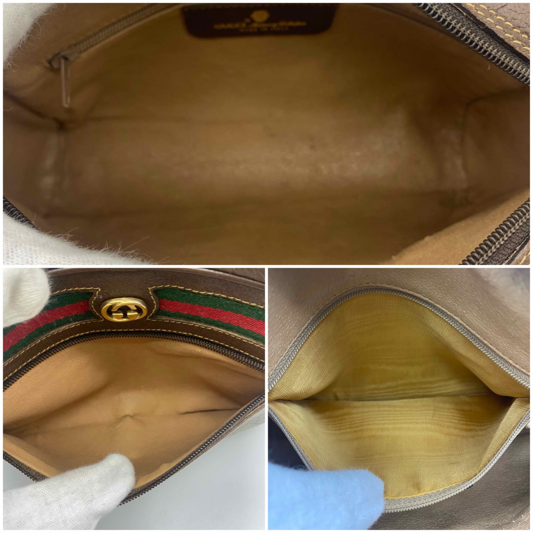 Gucci(グッチ)のGUCCI グッチ GG シェリーライン ショルダーバッグ レザー PVC レディースのバッグ(ショルダーバッグ)の商品写真