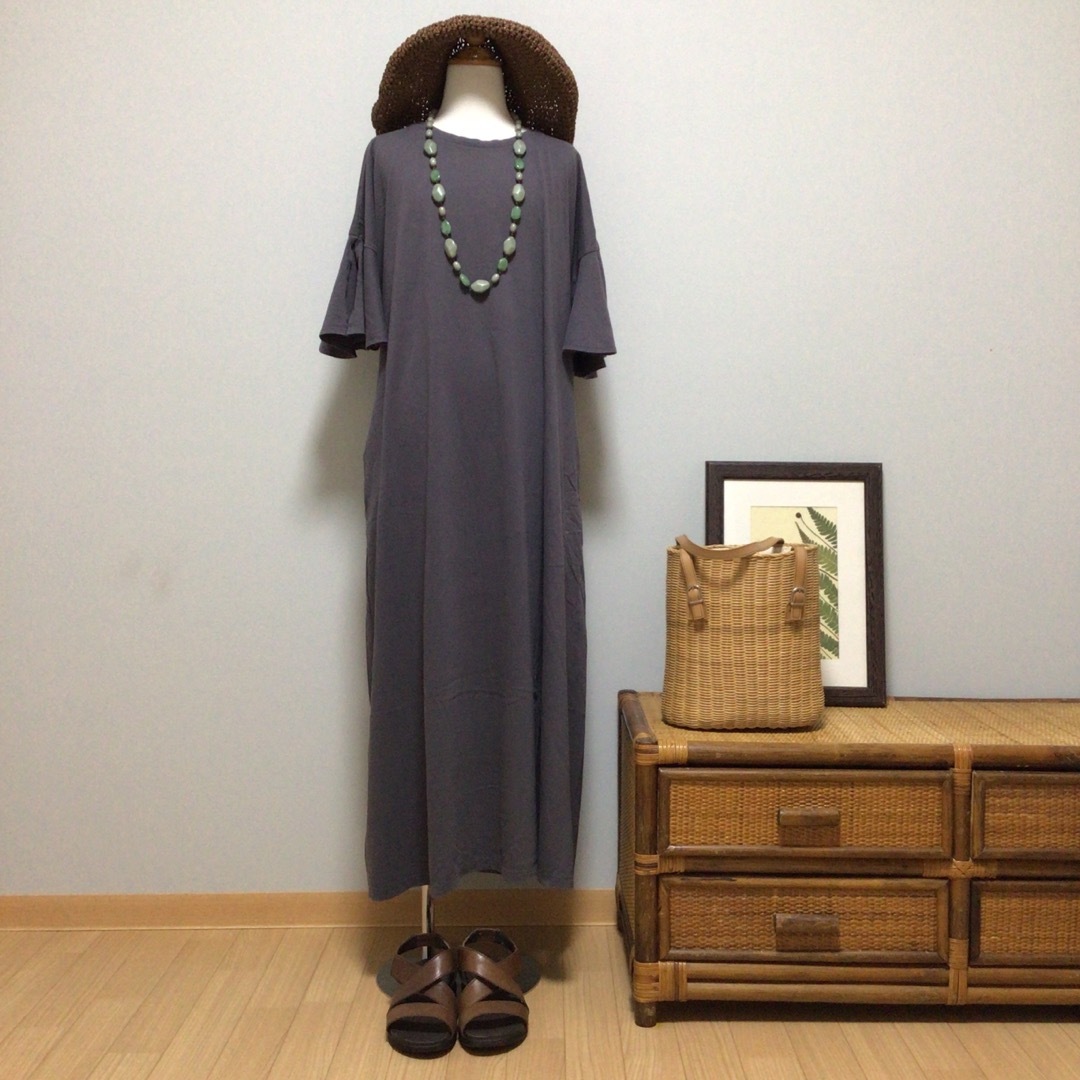 chocol raffine robe(ショコラフィネローブ)の専用です♡ショコラフィネローブ ゆったりワンピース Ｆサイズ 紐ベルト付き^^☆ レディースのワンピース(ロングワンピース/マキシワンピース)の商品写真