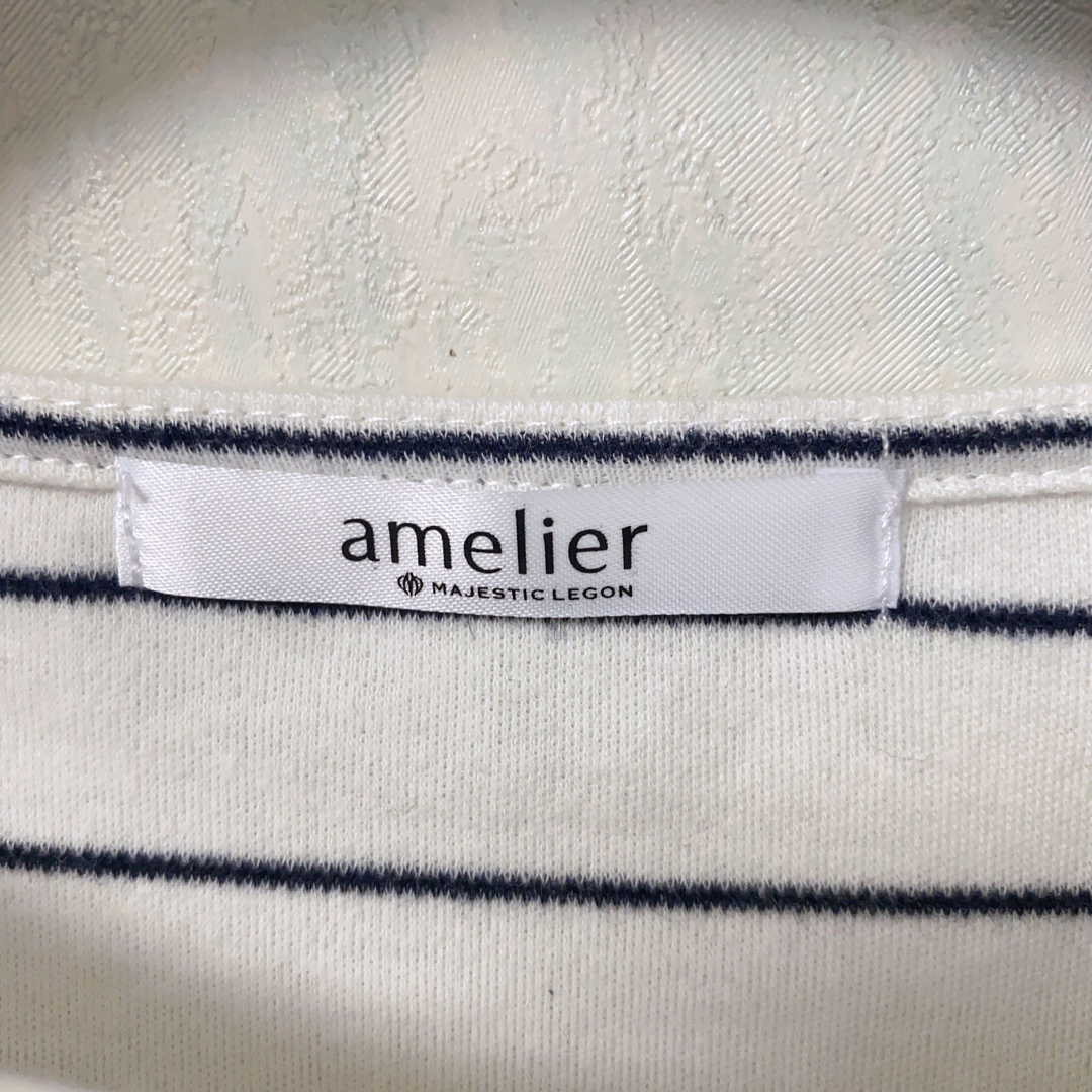 amelier MAJESTIC LEGON(アメリエルマジェスティックレゴン)のマジェスティックレゴン　ボーダー　カットソー レディースのトップス(カットソー(半袖/袖なし))の商品写真