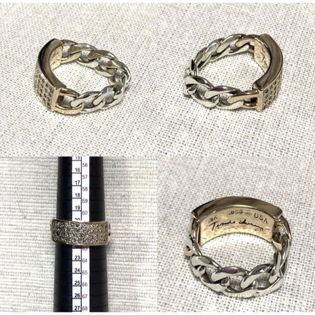 美品 テンダーロイン T-I.D RING  ダイヤ 8k シルバー ID 1