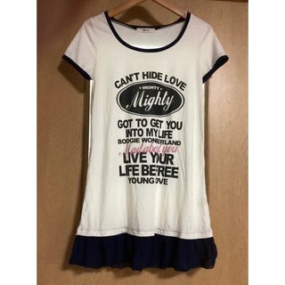 ディグレース(DGRACE)のひーぼー様　Dgrace Tシャツ地　ミニワンピース　フリルチュニック　(ミニワンピース)