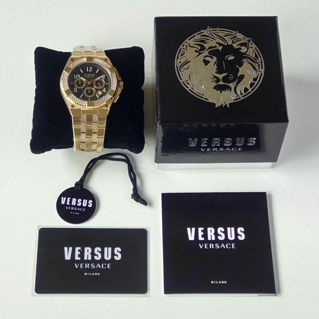 イエローゴールド/ブラック新品腕時計ヴェルサス ヴェルサーチ