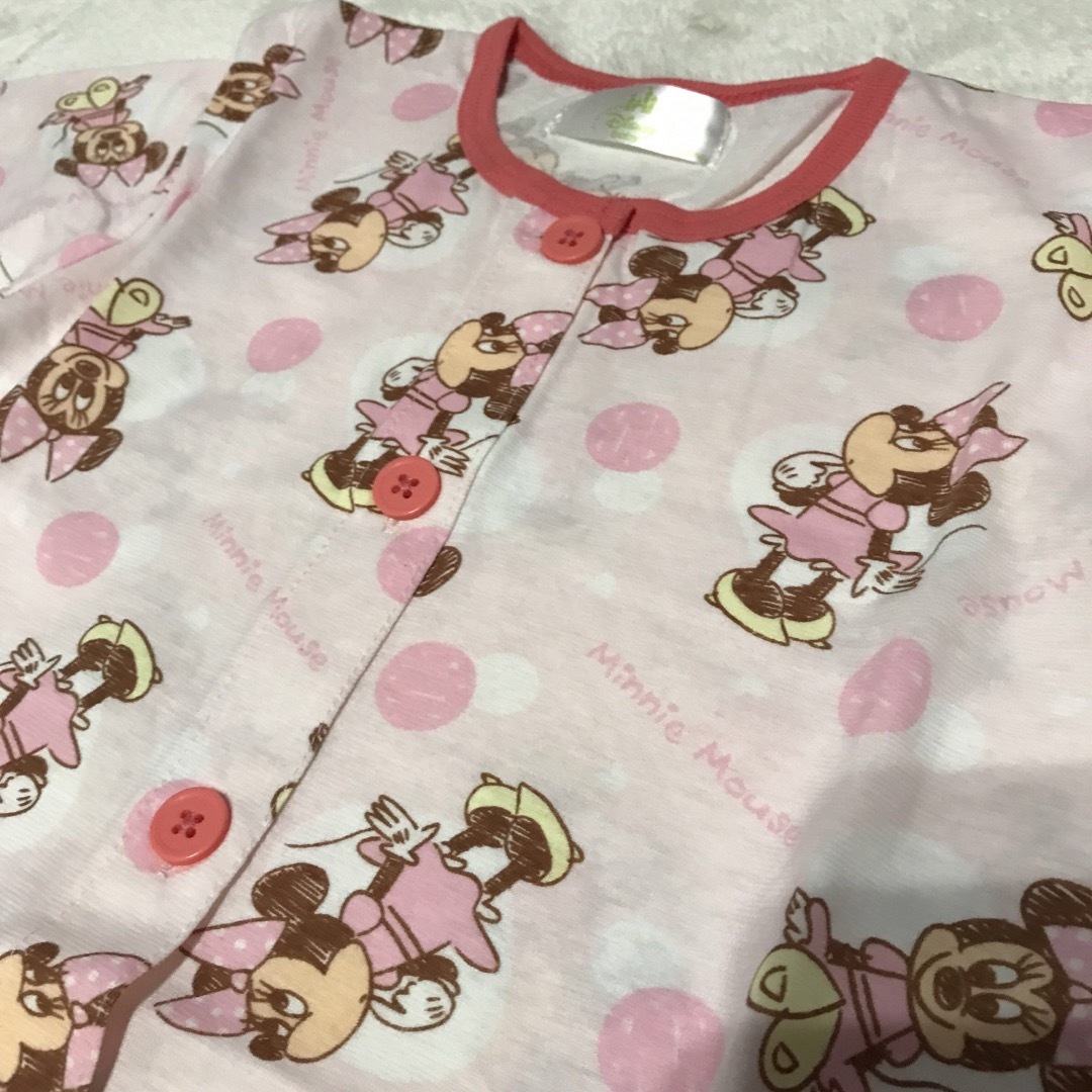 ミニーちゃん　腹巻き付　長袖パジャマ　90◇新品タグ付　ピンク　袋つき！
