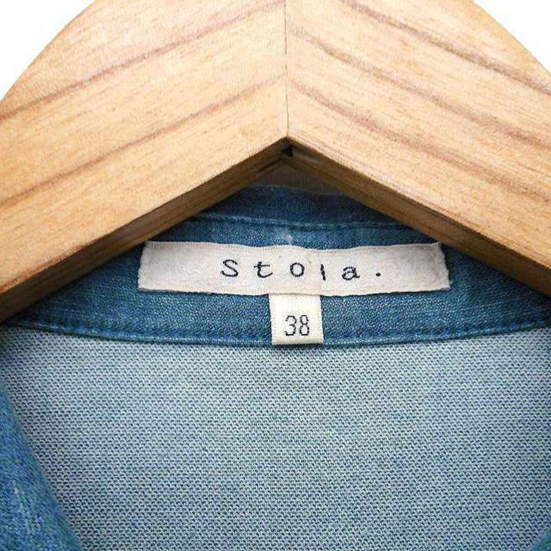 Stola.(ストラ)のストラ シャツワンピ ワンピース Iライン ひざ丈 ステンカラー コットン 38 レディースのワンピース(ひざ丈ワンピース)の商品写真