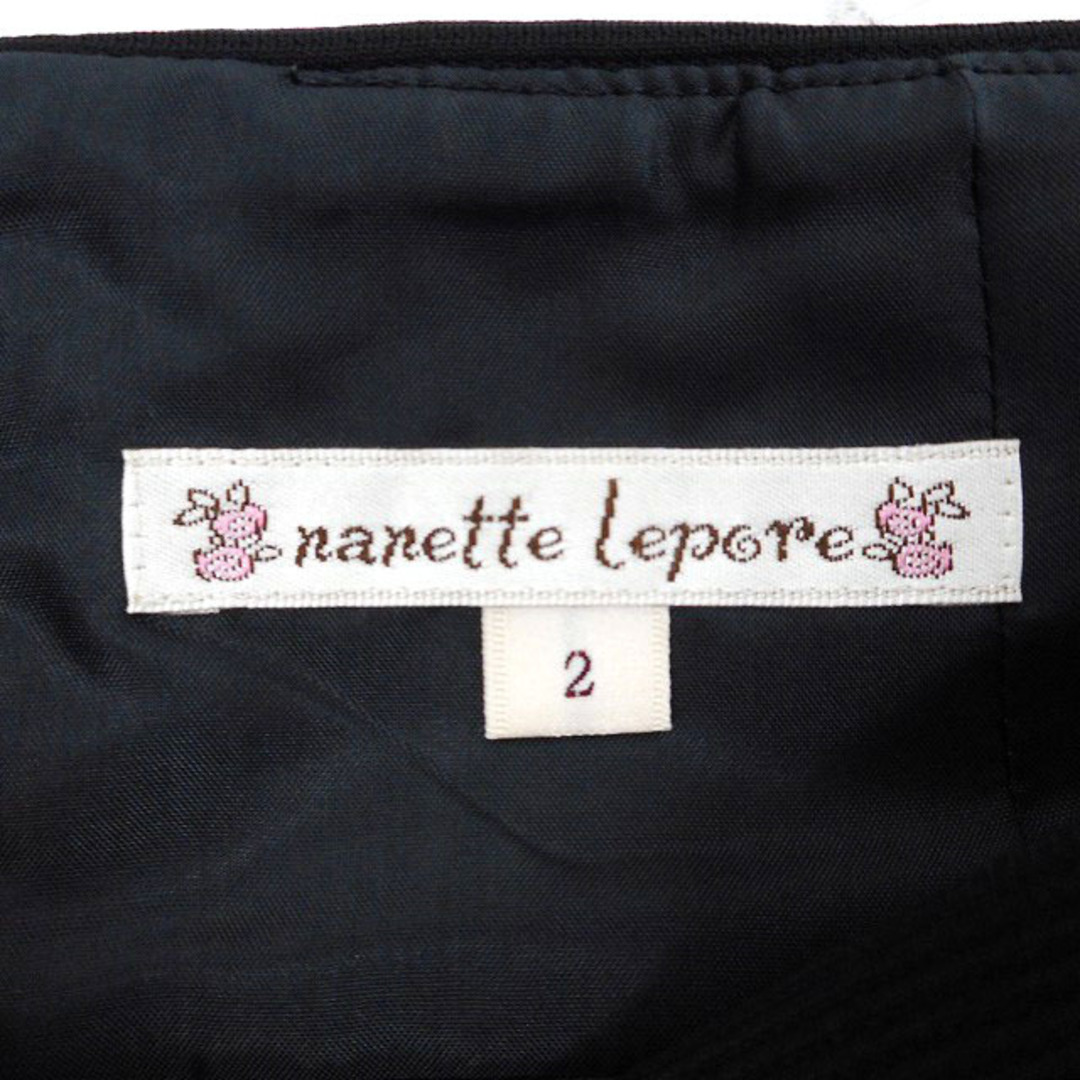 Nanette Lepore(ナネットレポー)のナネットレポー スカート トラペーズ ひざ丈 ギャザー タック バックジップ 2 レディースのスカート(ひざ丈スカート)の商品写真